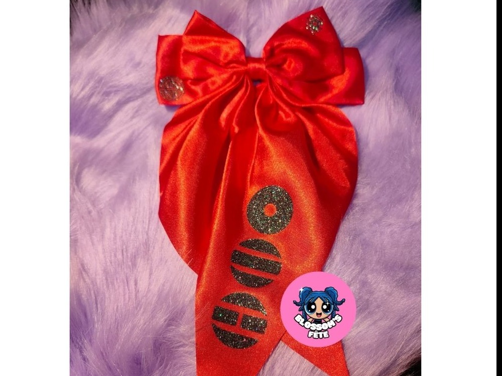 HOT SELLER : Arirang Hairclip (Red w Black Motifs)