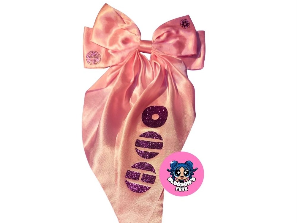 Arirang Hairclip (Pink w Purple Motifs)