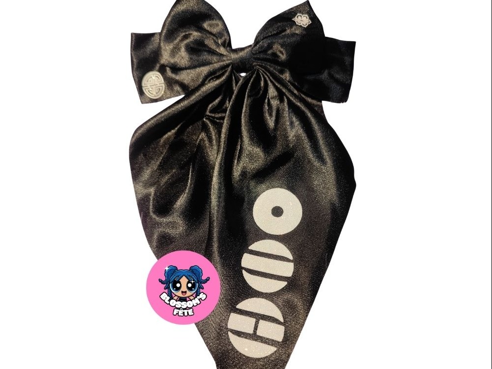 Arirang Hairclip (Black w White Motifs)