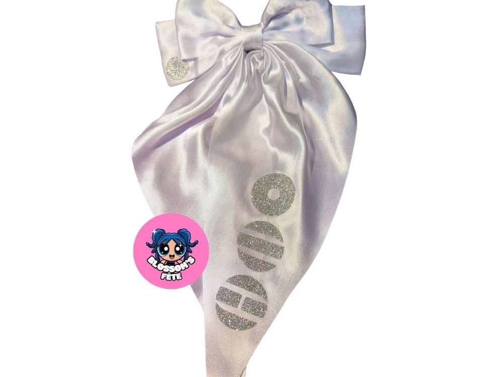 Arirang Hairclip (White w Silver Motifs)
