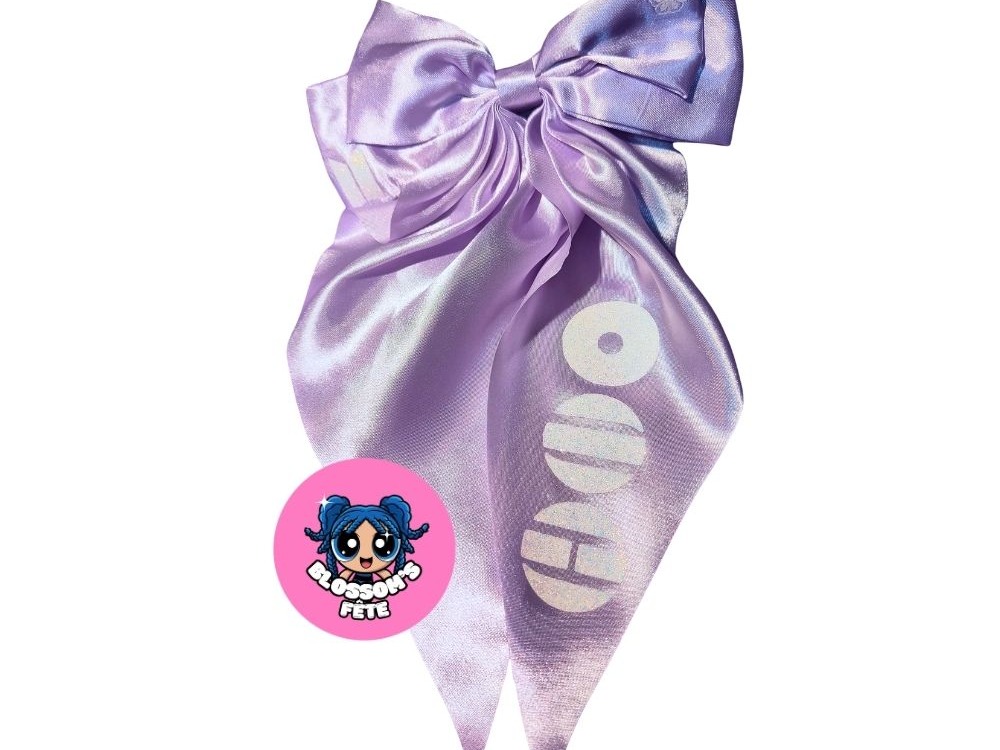 Arirang Hairclip (Lilac w White Motifs)