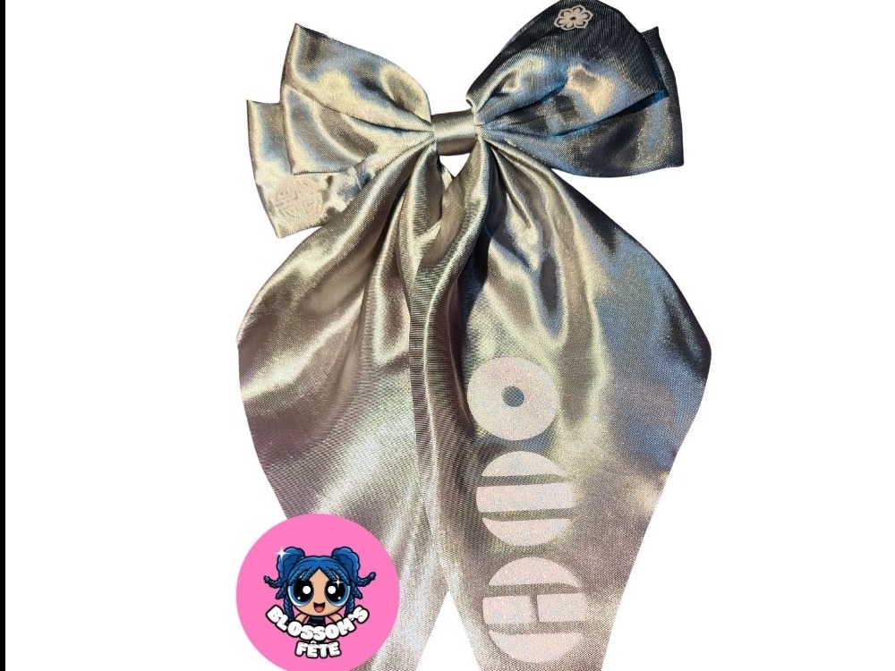 ARIRANG Hairclip (Grey with White Motifs)